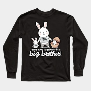 Big Brother Announcement Cute Bunny Family Design Long Sleeve T-Shirt
